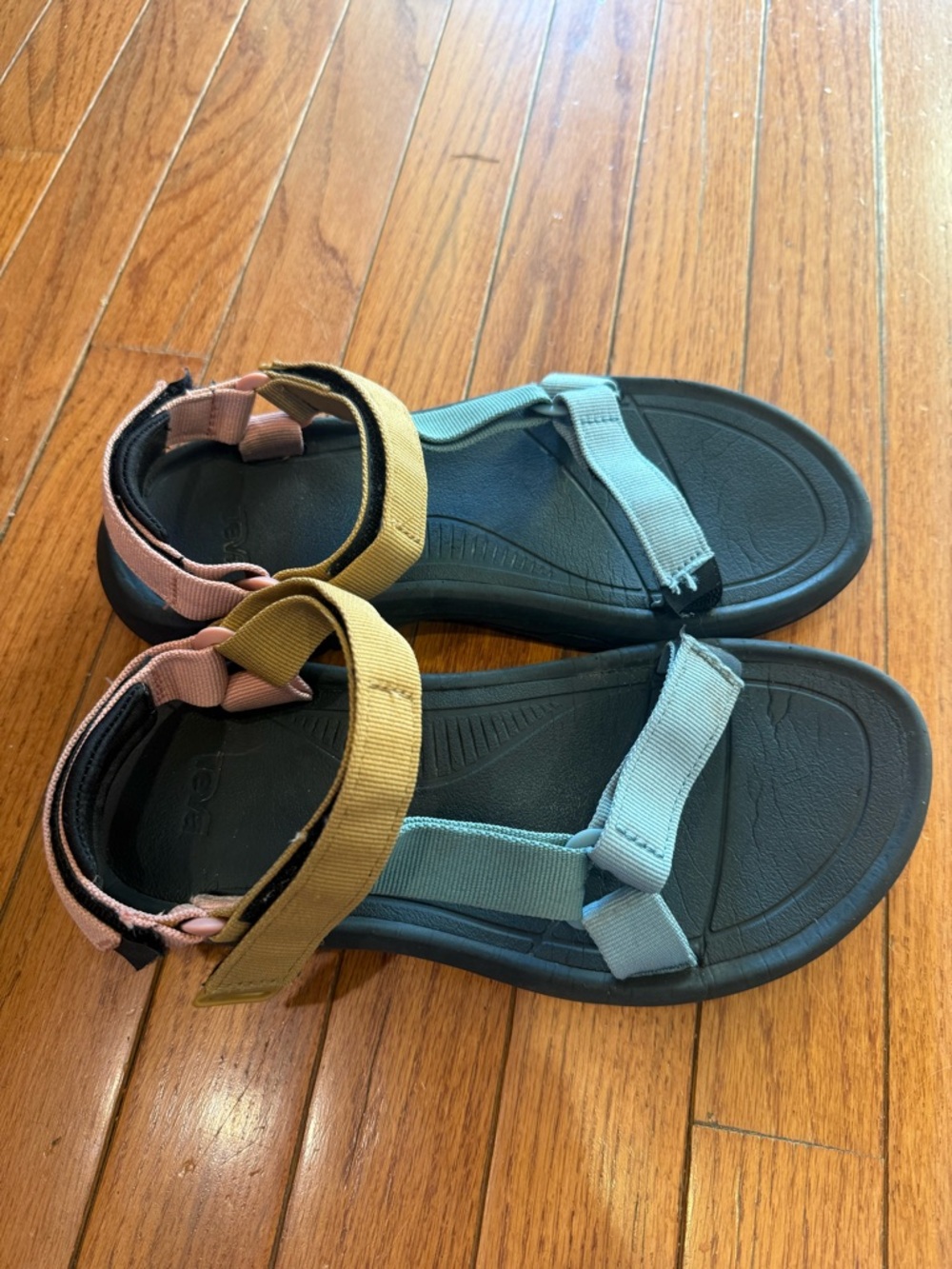 Women’s Teva Colorblock Sport Sandals - Blue, Mustard & Pink Straps